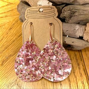 Pink Sequins Earrings